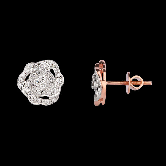 14K Rose Gold Diamond Earrings - 0.36ct VVS-VS-GH