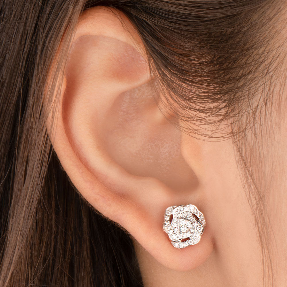 14K Rose Gold Diamond Earrings - 0.36ct VVS-VS-GH