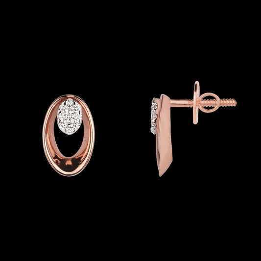 14K Rose Gold Diamond Earrings - 0.19ct VVS-VS-GH