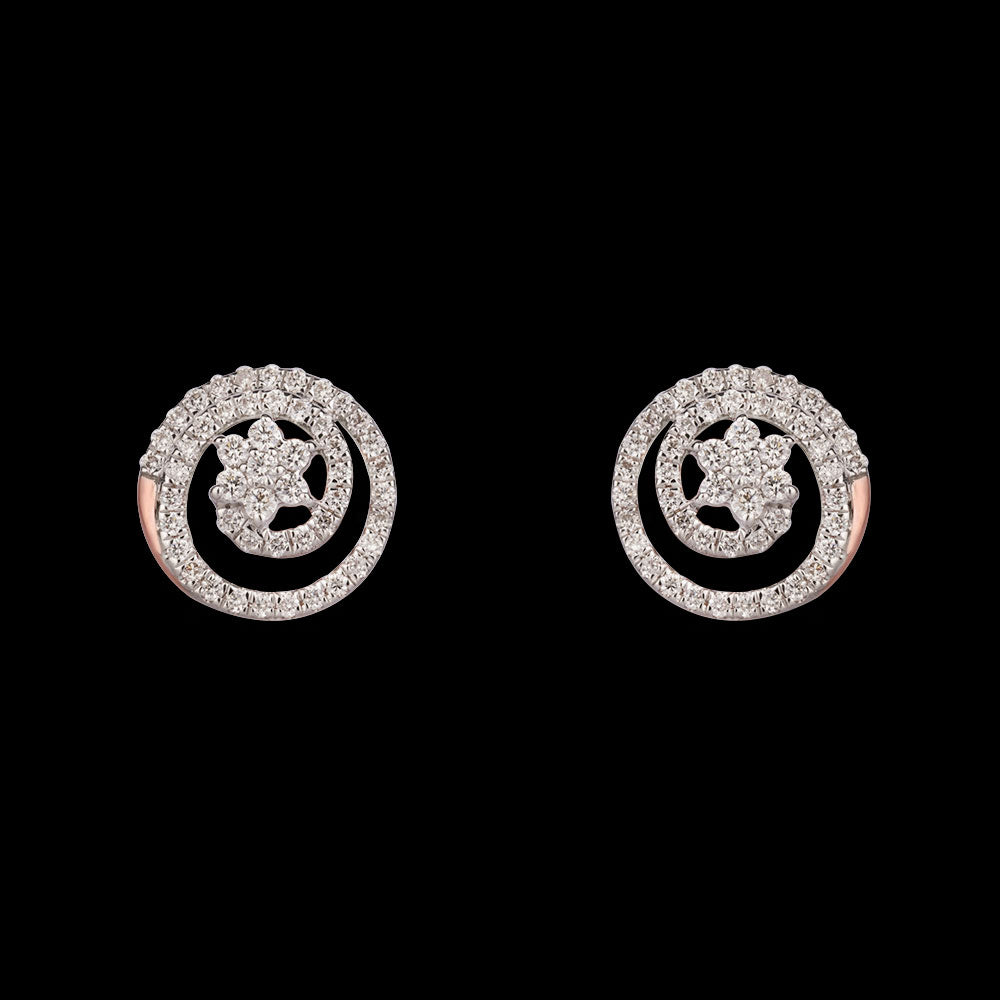 18K Rose Gold Diamond Earrings - 0.63ct VVS-VS-HI