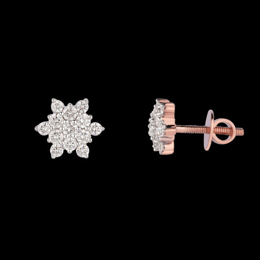 14K Rose Gold Diamond Earrings - 0.34ct VVS-VS-GH