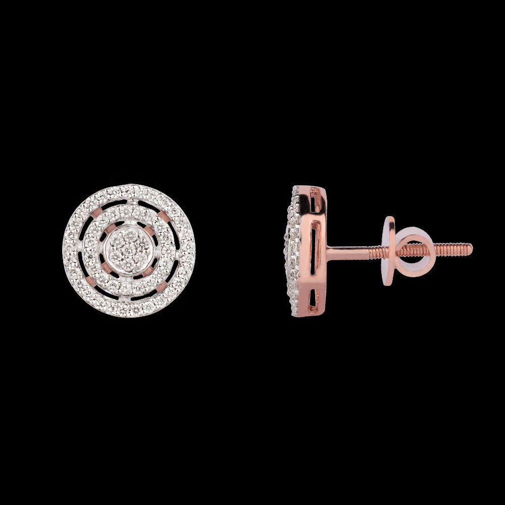 14K Rose Gold Diamond Earrings - 0.3ct VVS-VS-GH