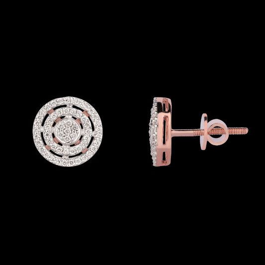 14K Rose Gold Diamond Earrings - 0.3ct VVS-VS-GH