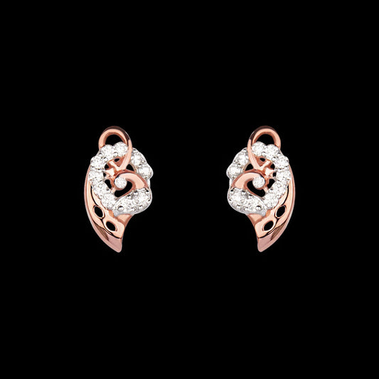 14K Rose Gold Diamond Earrings - 0.22ct VVS-VS-GH