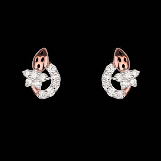 14K Rose Gold Diamond Earrings - 0.19ct VVS-VS-GH