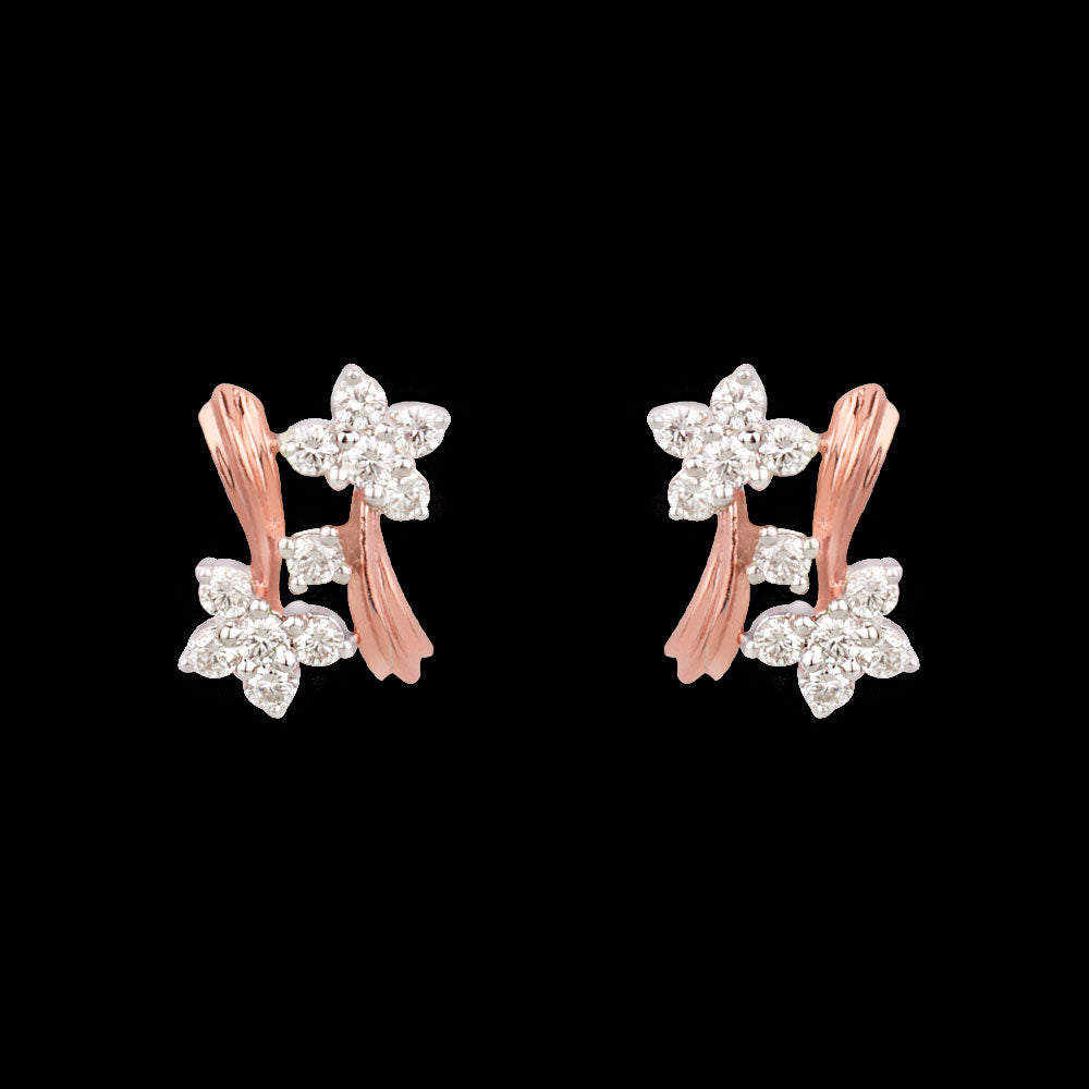 14K Rose Gold Diamond Earrings - 0.27ct SI-GH