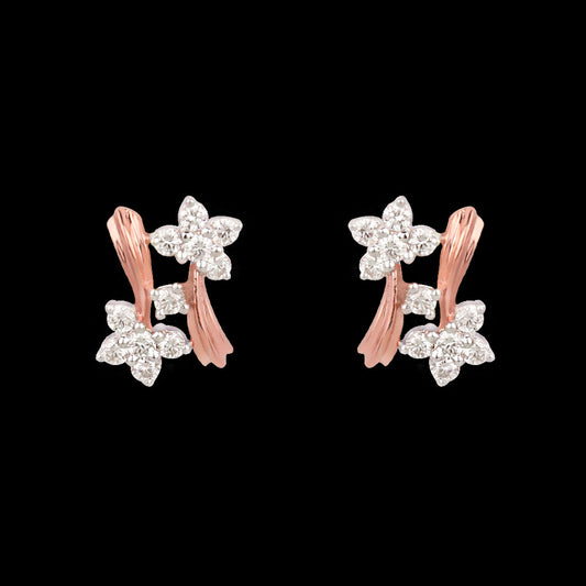 14K Rose Gold Diamond Earrings - 0.27ct SI-GH