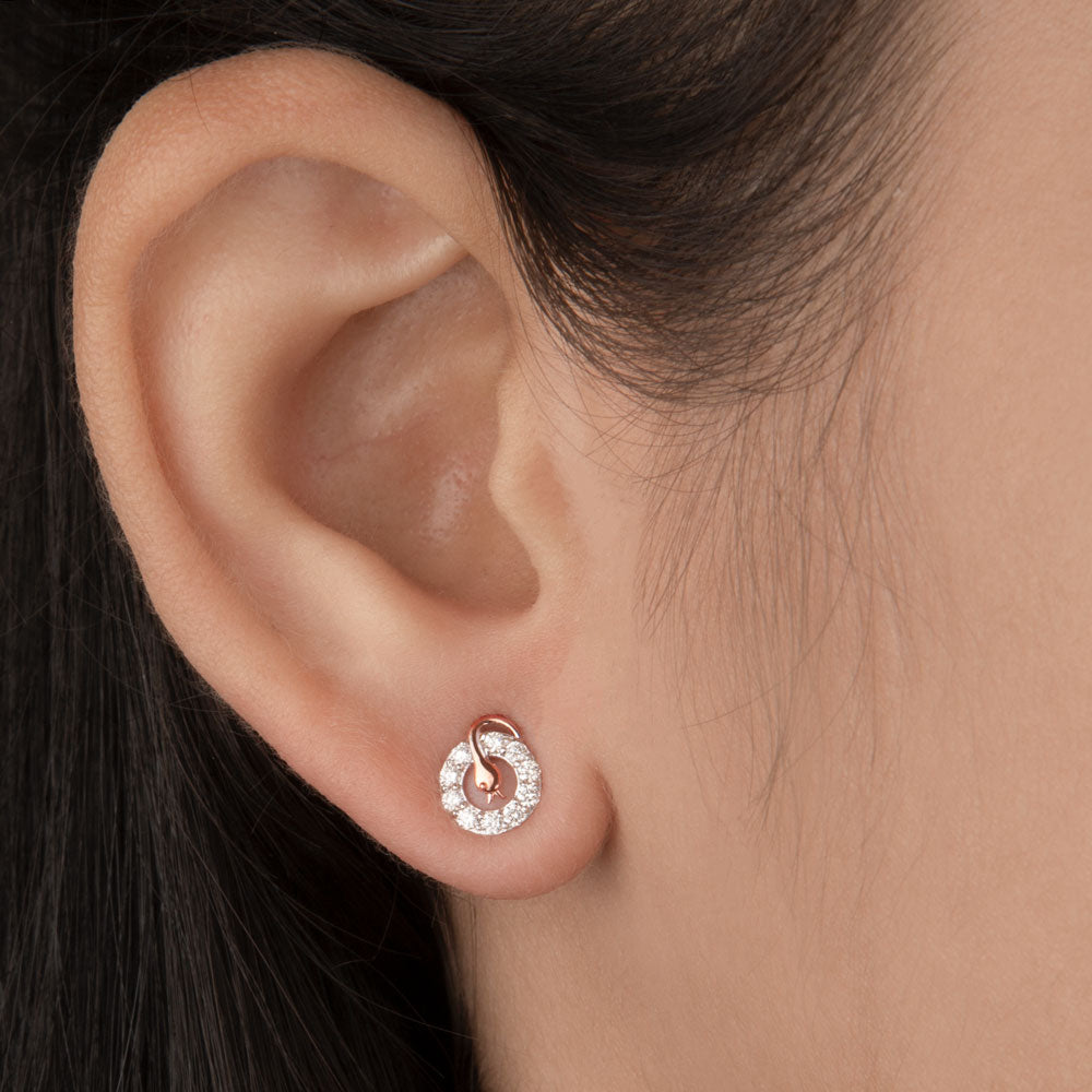 14K Rose Gold Diamond Earrings - 0.23ct VVS-VS-HI