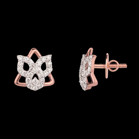 14K Rose Gold Diamond Earrings - 0.32ct VVS-VS-HI