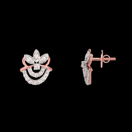 14K Rose Gold Diamond Earrings - 0.29ct VS-SI-FG