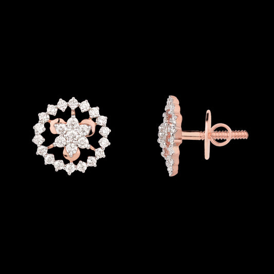 14K Rose Gold Diamond Earrings - 0.46ct VVS-VS-HI