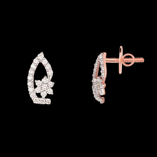 14K Rose Gold Diamond Earrings - 0.36ct VVS-VS-HI