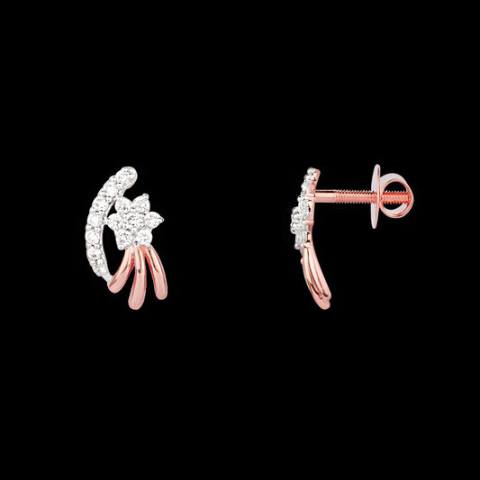 14K Rose Gold Diamond Earrings - 0.26ct VS-SI-FG