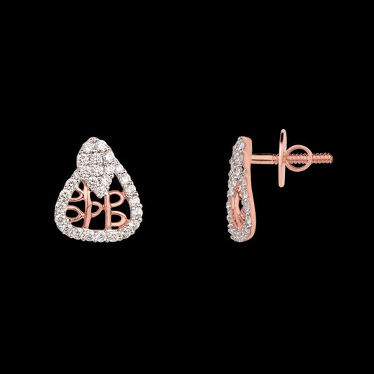 14K Rose Gold Diamond Earrings - 0.42ct VVS-VS-HI