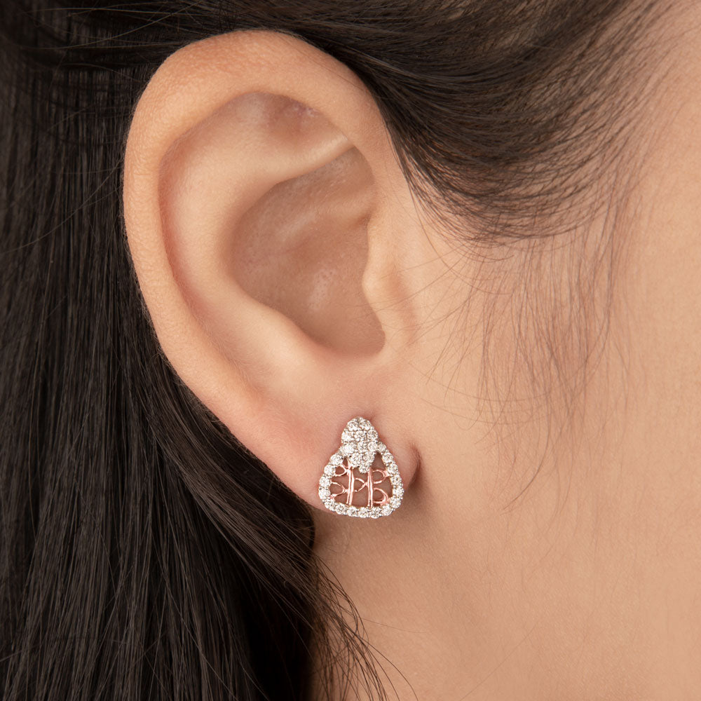 14K Rose Gold Diamond Earrings - 0.42ct VVS-VS-HI
