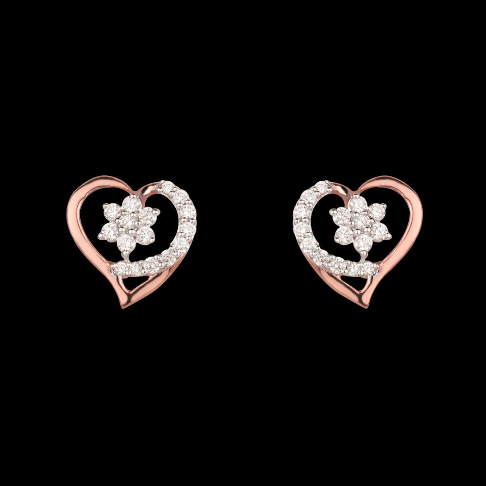 18K Rose Gold Diamond Earrings - 0.31ct VVS-VS-HI