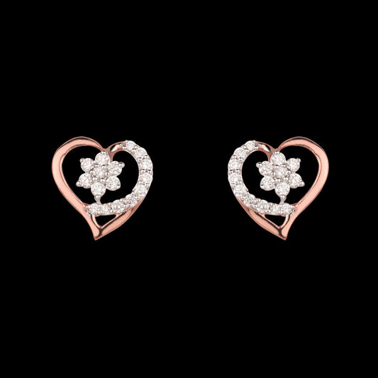 18K Rose Gold Diamond Earrings - 0.31ct VVS-VS-HI
