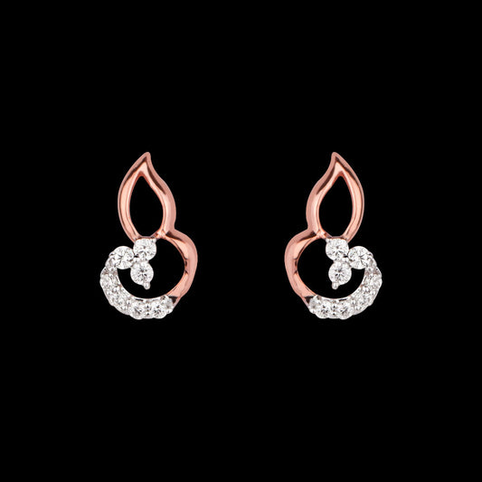 14K Rose Gold Diamond Earrings - 0.19ct VVS-VS-HI