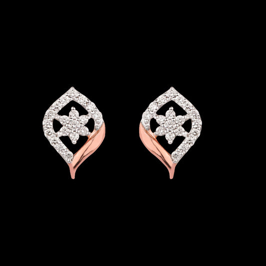 14K Rose Gold Diamond Earrings - 0.3ct VS-SI-FG