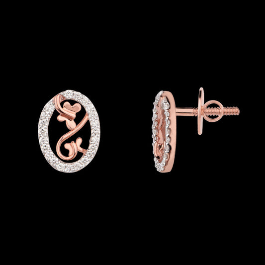 14K Rose Gold Diamond Earrings - 0.22ct VVS-VS-HI