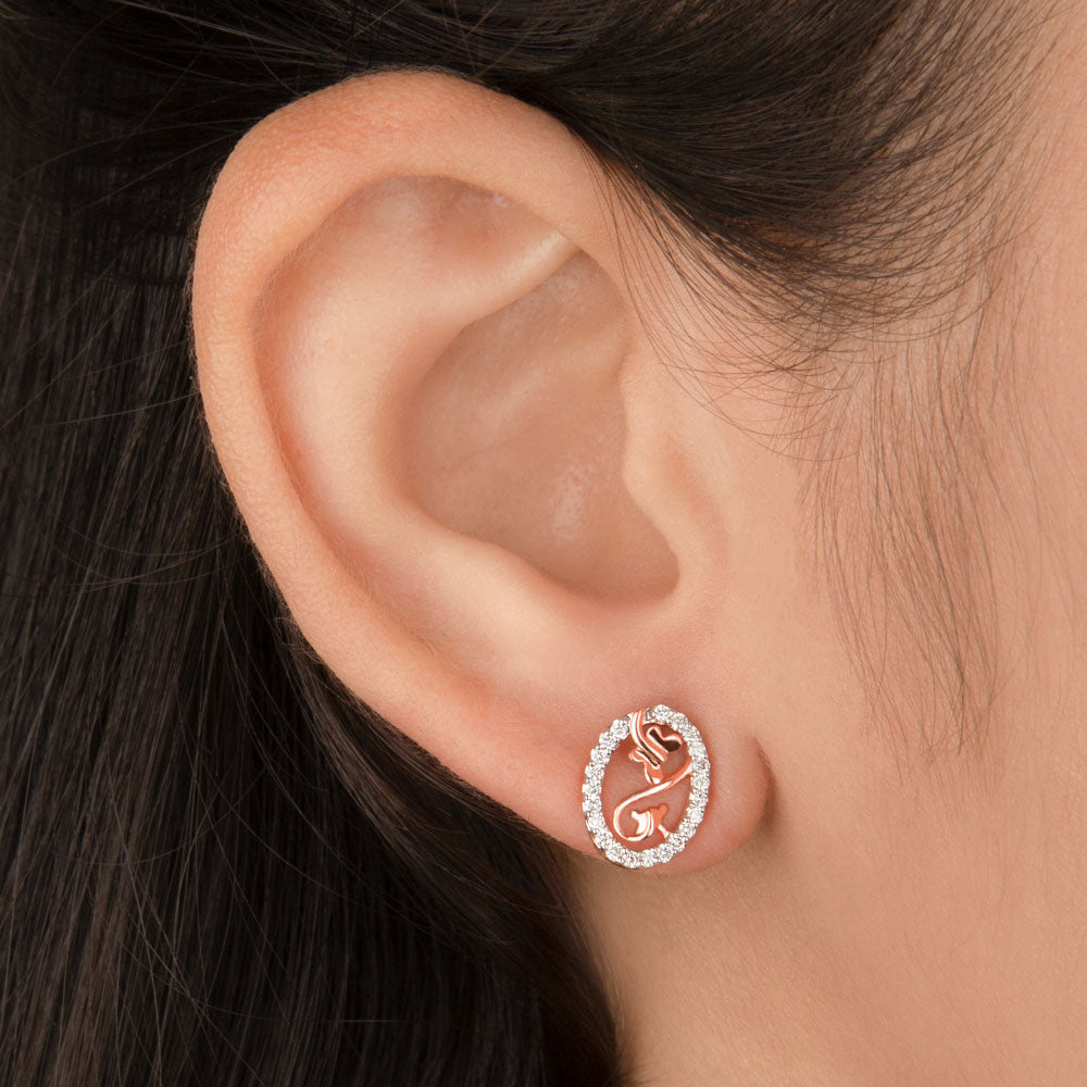 14K Rose Gold Diamond Earrings - 0.22ct VVS-VS-HI