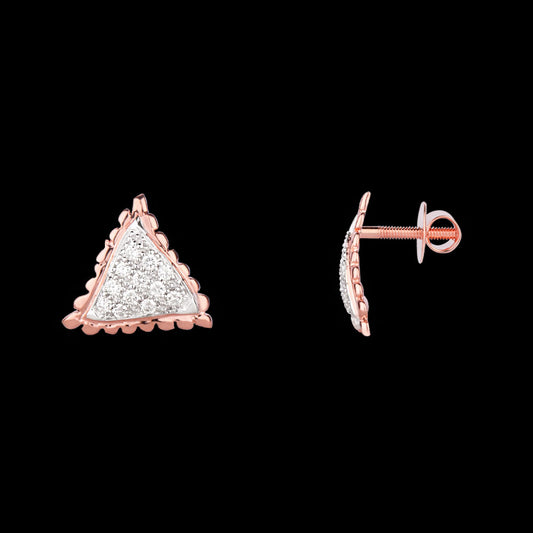 14K Rose Gold Diamond Earrings - 0.19ct VS-GH