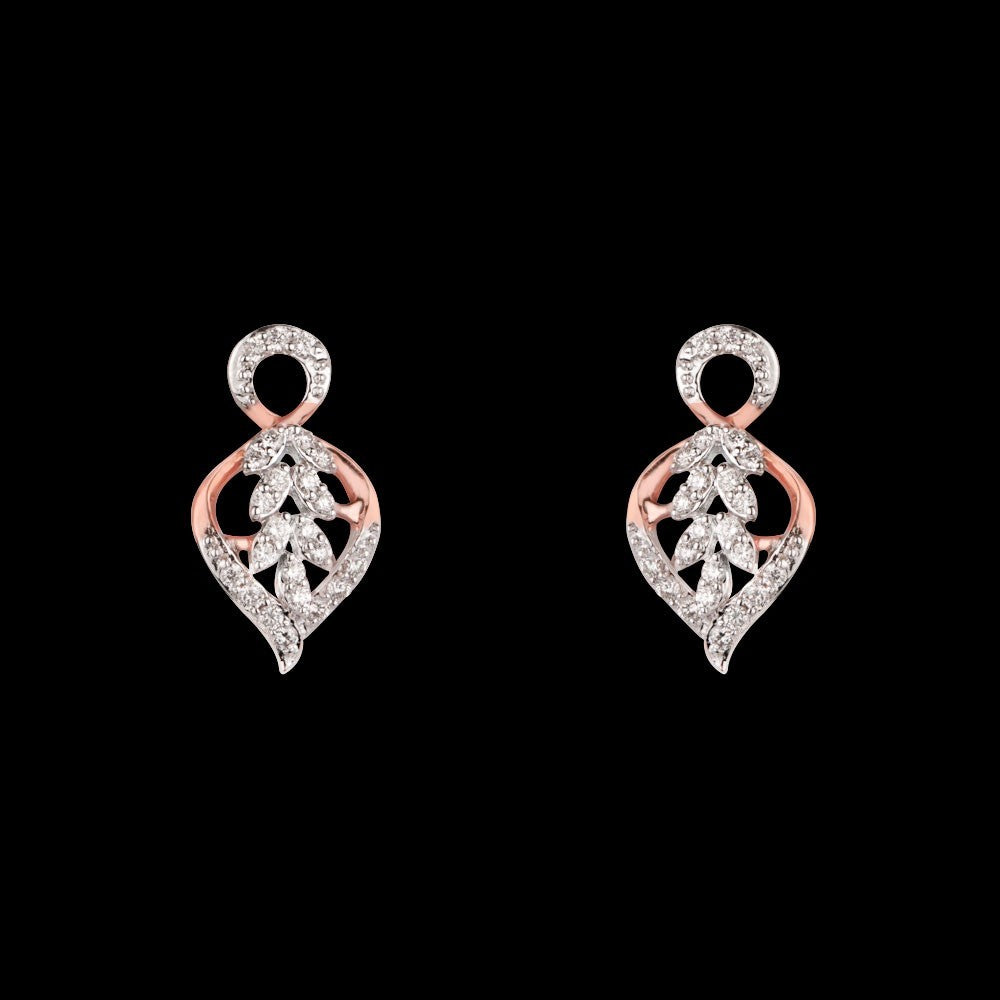 14K Rose Gold Diamond Earrings - 0.21ct VVS-VS-HI