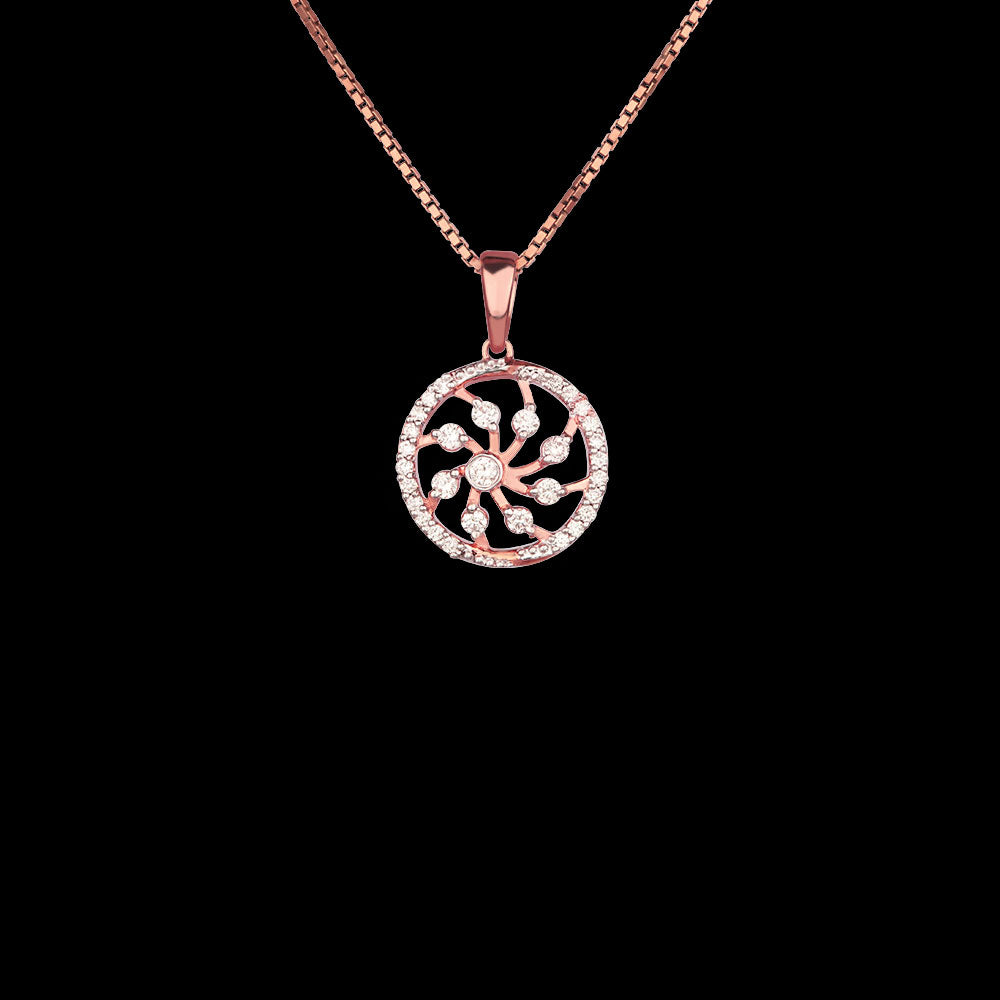 14K Rose Gold Diamond Pendant - 0.26ct SI-GH