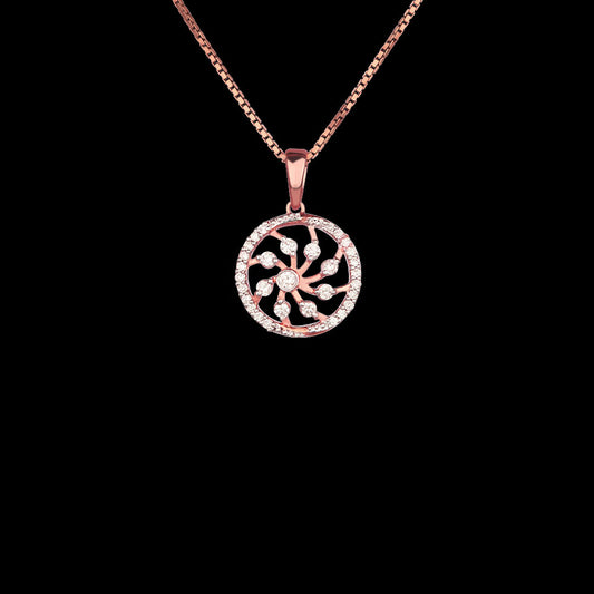 14K Rose Gold Diamond Pendant - 0.26ct SI-GH