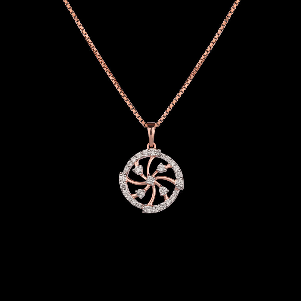 14K Rose Gold Diamond Pendant - 0.29ct SI-GH