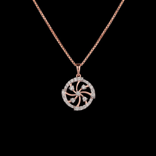 14K Rose Gold Diamond Pendant - 0.29ct SI-GH