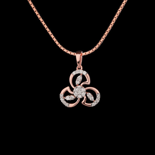 14K Rose Gold Diamond Pendant - 0.16ct SI-GH