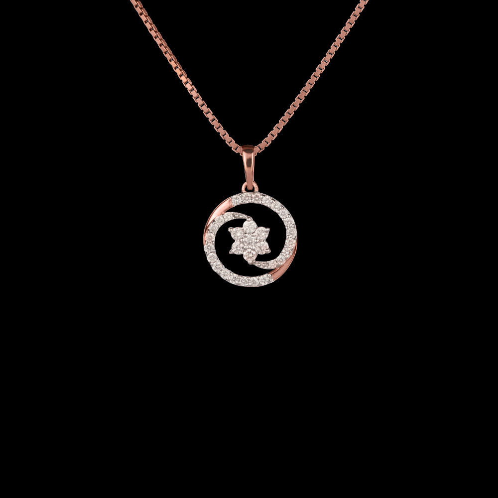 14K Rose Gold Diamond Pendant - 0.23ct SI-GH
