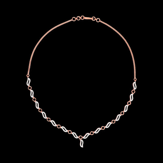 14K Rose Gold Diamond Necklace - 1.22ct VS-SI-FG