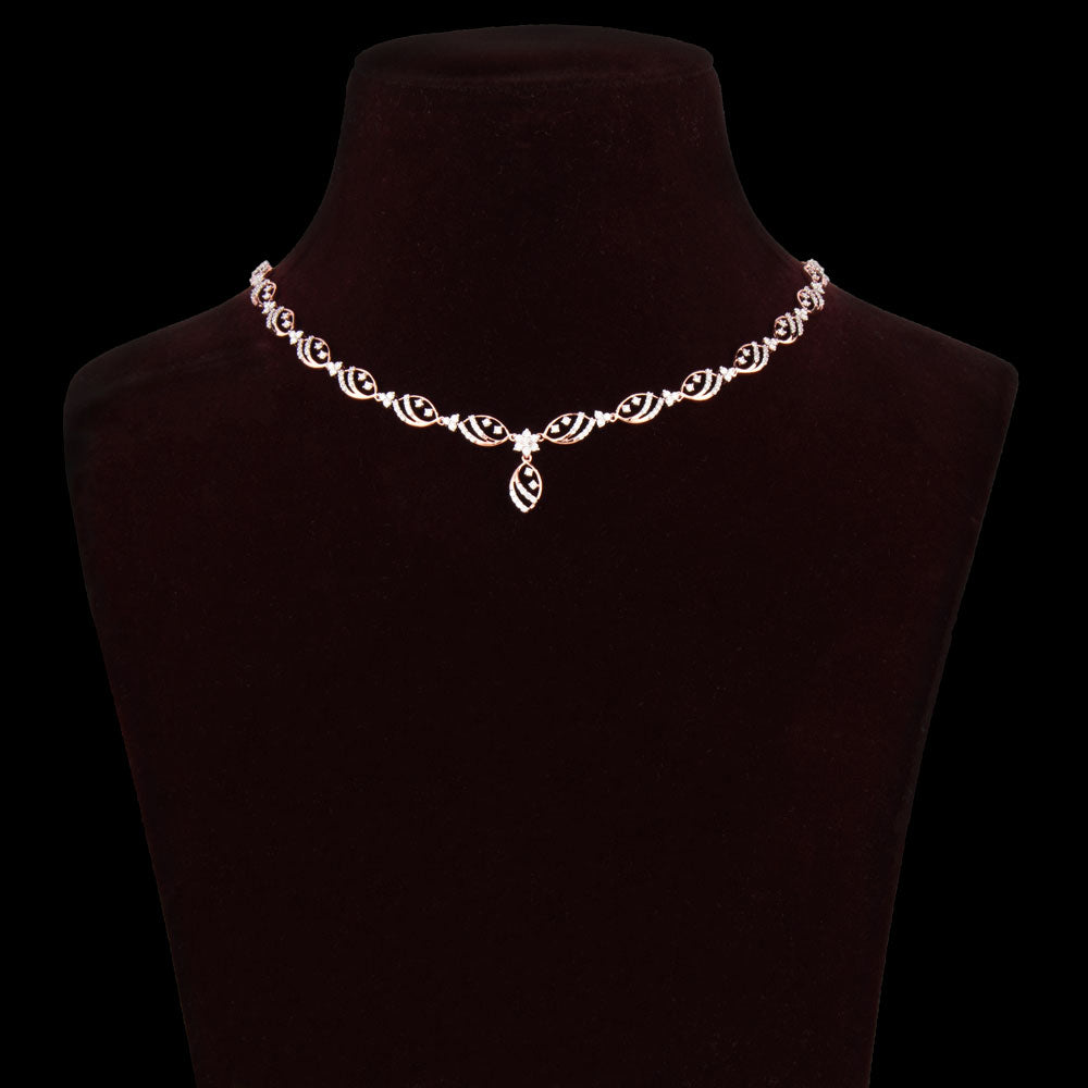 14K Rose Gold Diamond Necklace - 1.88ct VS-SI-FG