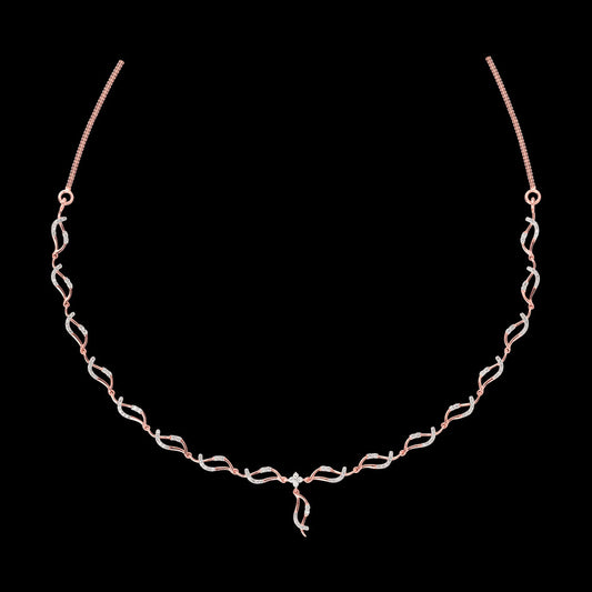 14K Rose Gold Diamond Necklace - 0.71ct VS-SI-FG