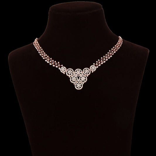 14K Rose Gold Diamond Necklace - 2.53ct VVS-VS-GH