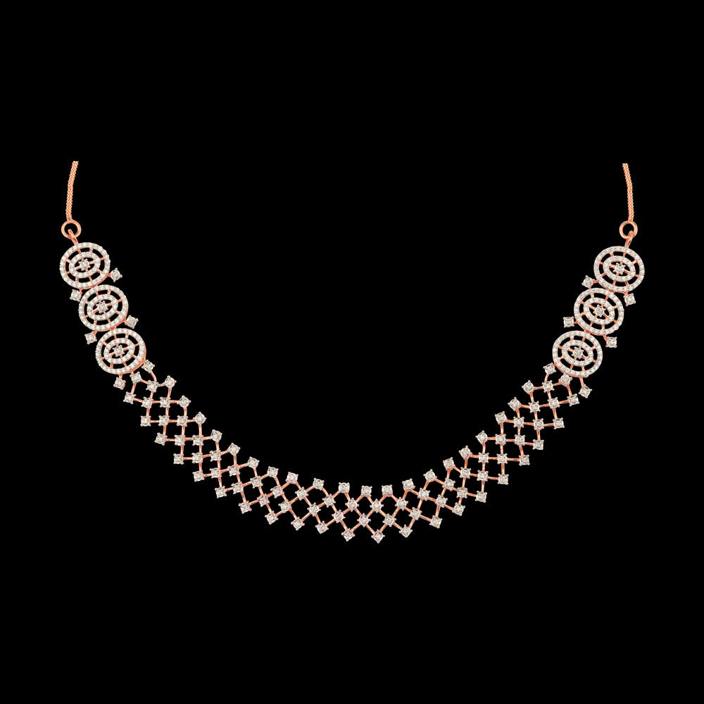 18K Rose Gold Diamond Necklace - 2.316ct VVS-VS-IJ