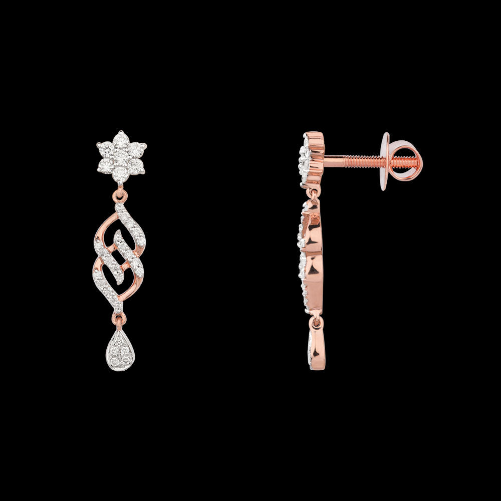 18K Rose Gold Diamond Jewellery - 0.526ct VVS-VS-HI