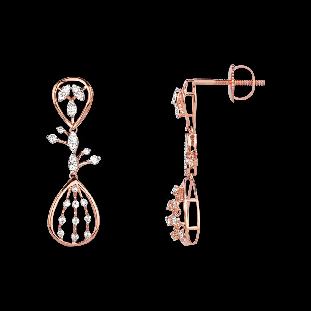 18K Rose Gold Diamond Jewellery - 0.795ct VVS-VS-GH