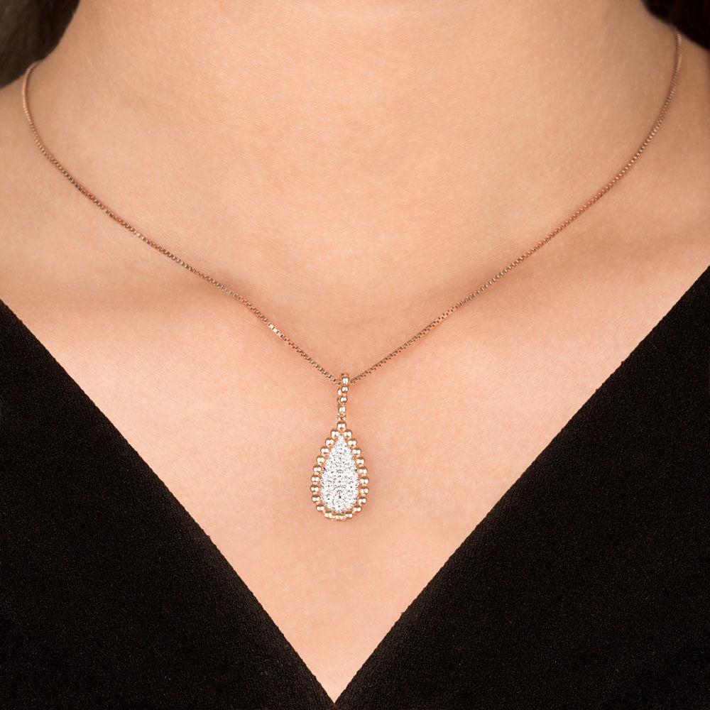 14K Rose Gold Diamond Pendant - 0.56ct SI-GH