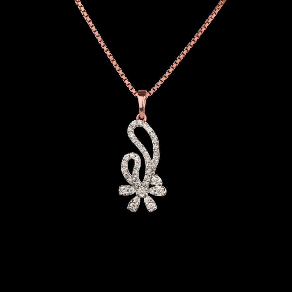 14K Rose Gold Diamond Pendant - 0.27ct SI-GH