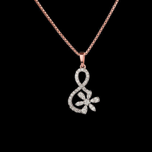 14K Rose Gold Diamond Pendant - 0.26ct SI-GH