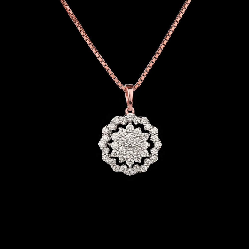 14K Rose Gold Diamond Pendant - 0.57ct SI-GH