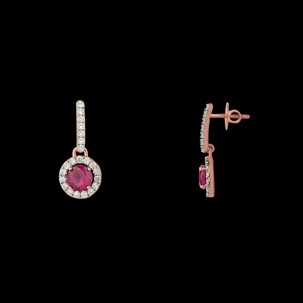14K Rose Gold Diamond Jewellery - 0.45ct SI-GH with Colour Stones