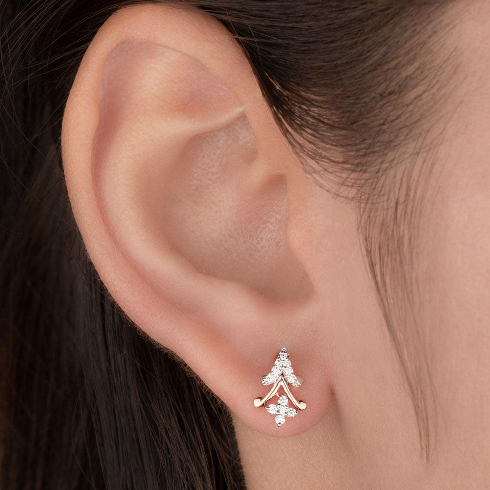 14K Rose Gold Diamond Jewellery - 0.1ct VVS-VS-GH