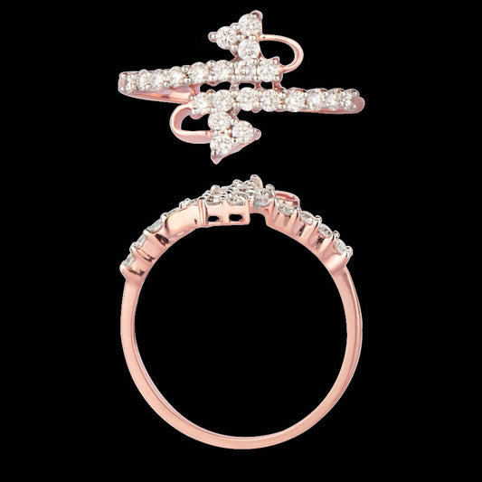 18K Rose Gold Diamond Ring - 0.358ct VVS-VS-GH