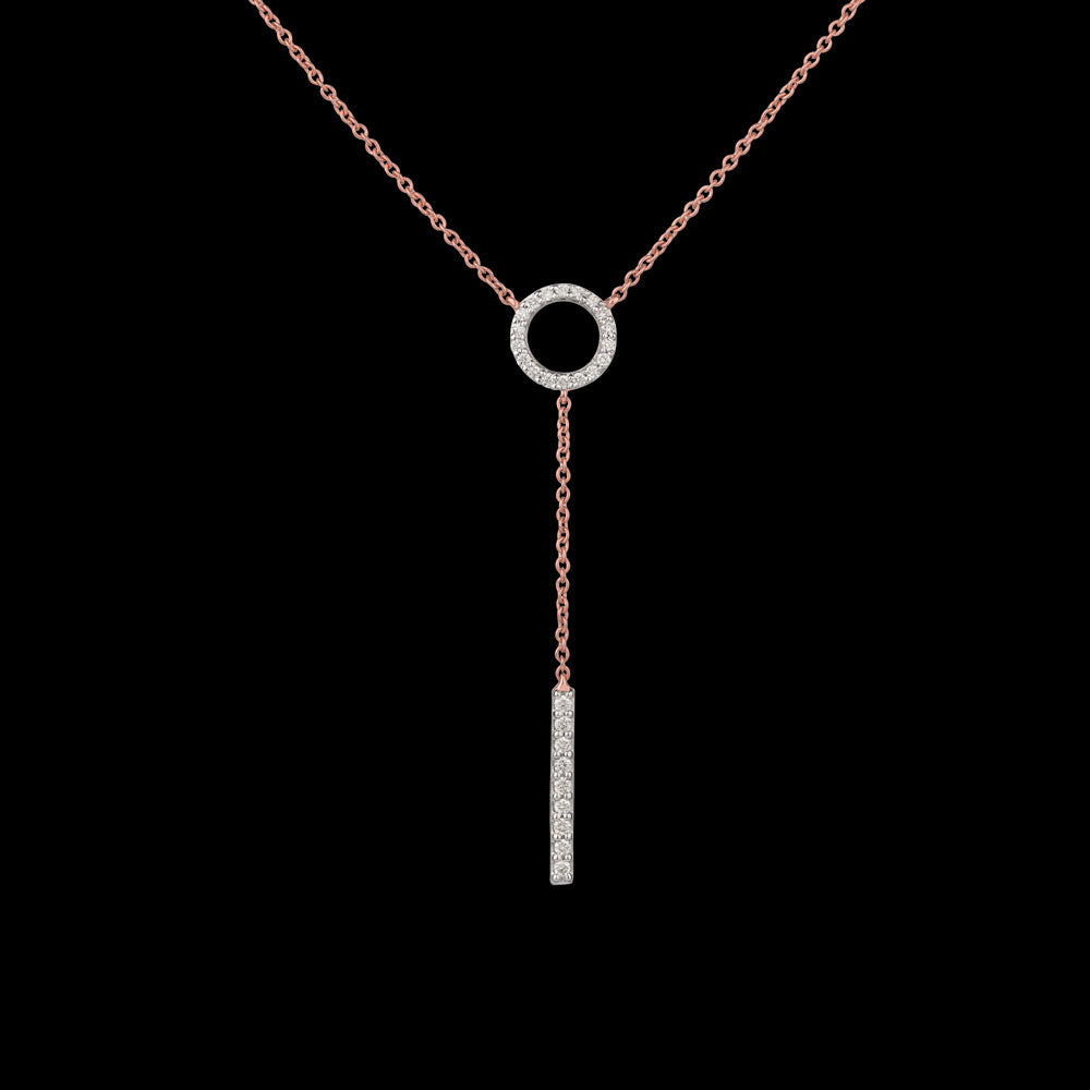 18K Rose Gold Diamond Pendant - 0.211ct VVS-VS-GH