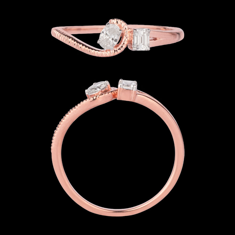 18K Rose Gold Diamond Ring - 0.23ct VS-SI-FG