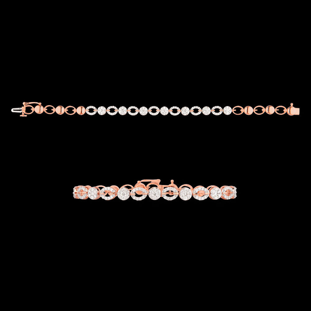 18K Rose Gold Diamond Bracelet - 1.33ct VS-SI-GH